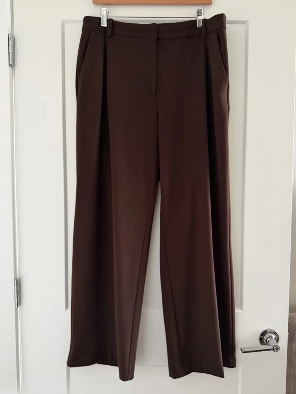 H&M Brown Wide-Leg Women's Trousers - Picture 1 of 3